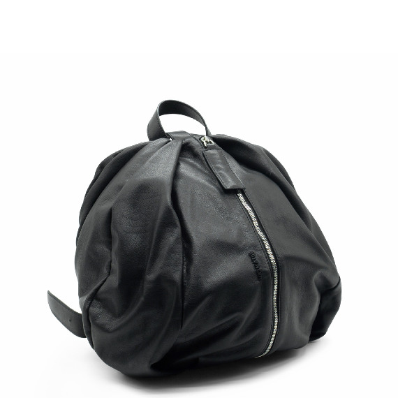 Demetra<br />Black Pleated Backpack