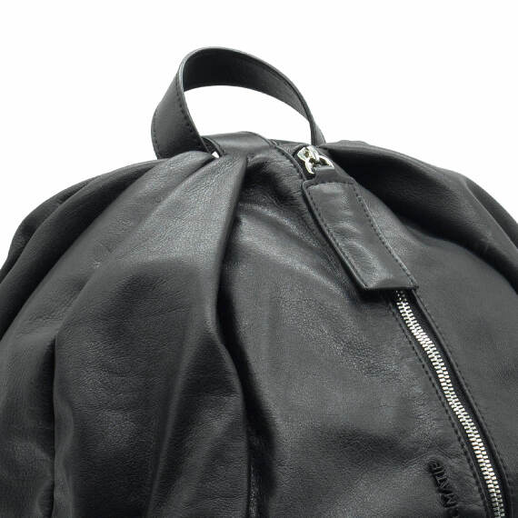 Demetra<br />Black Pleated Backpack