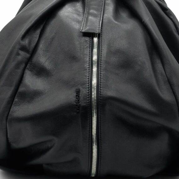 Demetra<br />Black Pleated Backpack