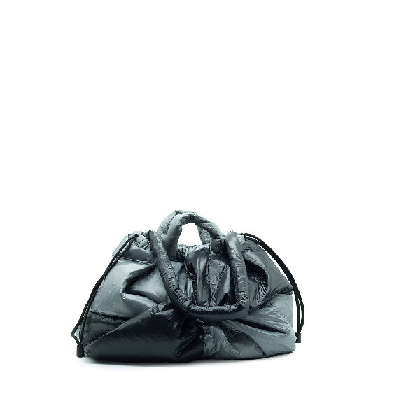 Priscilla<br />Grey/Black Maxi Shopper with Knot