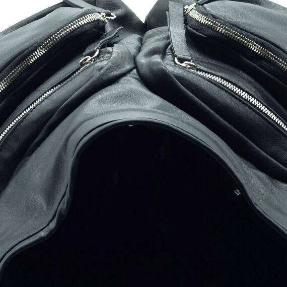 Lara<br />Black Zipped Bucket Bag 