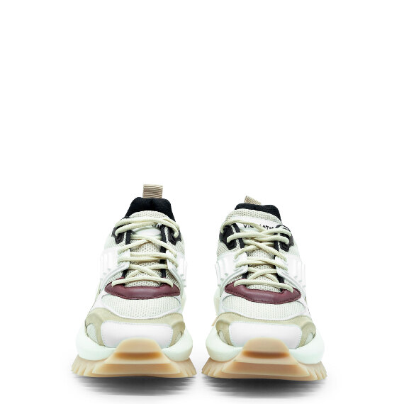 Running Bone/White Nubuck/Leather/Mesh and Split Leather Sneakers