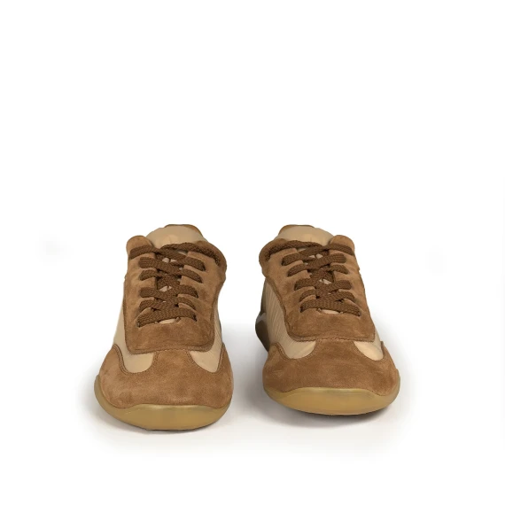 G32_Ondina Sneaker low top-crosta/nylon  beige/crema/arancio